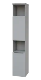 SIN 6 - 42DN2 kancelářská skříň, 2-dveřová/nika, levá, 2170x400x400, šedá